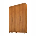 Ver imagem 2 de Guarda-Roupa 4 Portas 3 Gavetas MDF Parma Yescasa Marrom/Cinamomo