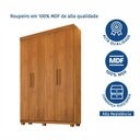 Ver imagem 7 de Guarda-Roupa 4 Portas 3 Gavetas MDF Parma Yescasa Marrom/Cinamomo