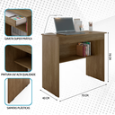 Ver imagem 4 de Mesa de Escritório com 01 Gaveta para Notebook e Computador Vitória - Freijó