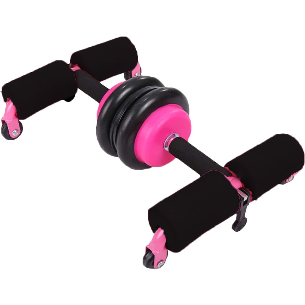 Suporte Rolo Abdominal 2 em 1 Extensor Rodas Ventosa Exercícios Musculaçao Perder Peso - 3