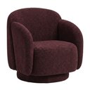 Ver imagem 1 de Poltrona Decorativa Avany Base Giratória Bouclé Vinho - Nexta Casa