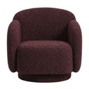 Ver mais imagens de Poltrona Decorativa Avany Base Giratória Bouclé Vinho - Nexta Casa