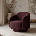 Ver imagem 2 de Poltrona Decorativa Avany Base Giratória Bouclé Vinho - Nexta Casa