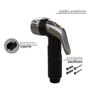 Ver imagem 2 de Kit Ducha Higiênica com Suporte Cor Preto e Cromado Durín