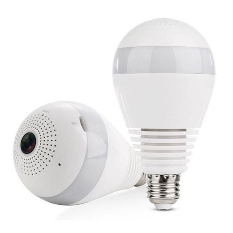 Câmera Lampada Wi-fi Infravermelho Alta Resolução 360 Graus