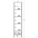 Ver imagem 6 de Cristaleira 1 Porta Vidro 1 Gaveta 180x43 Cm E962 Diamond Dtall