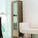 Ver imagem 2 de Cristaleira 1 Porta Vidro 1 Gaveta 180x43 Cm E962 Diamond Dtall