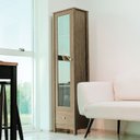 Ver mais imagens de Cristaleira 1 Porta Vidro 1 Gaveta 180x43 Cm E962 Diamond Dtall