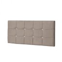 Ver imagem 2 de Painel Solteiro Strass Jordania 100 CM Courino Bege - D A Decor