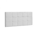 Ver imagem 1 de Painel Solteiro Strass Jordania 90 CM Courino Branco - D A Decor