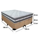 Ver imagem 4 de Cama Box Baú Casal Bipartido Sintético + Colchão Anjos Black Graphite Molas Ensacadas 138x188x64cm B