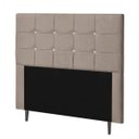 Ver imagem 2 de Cabeceira Solteiro Strass Jordania 90 CM Courino Bege - D A Decor