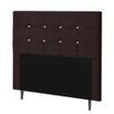 Ver imagem 2 de Cabeceira Queen Strass Jordania 160 CM Courino Marrom - D A Decor