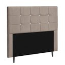 Ver imagem 1 de Cabeceira Casal Strass Jordania 140 CM Courino Bege - D A Decor