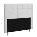 Ver imagem 1 de Cabeceira Solteiro Strass Jordania 100 CM Courino Branco - D A Decor