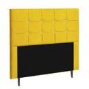 Ver imagem 1 de Cabeceira Solteiro Strass Jordania 100 CM Courino Amarelo - D A Decor