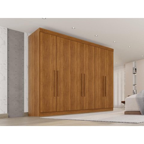 Guarda-Roupa Casal 100% MDF com 6 Portas e 6 Gavetas 274cm Multimóveis Cinamomo