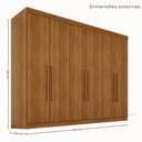 Ver imagem 3 de Guarda-Roupa Casal 100% MDF com 6 Portas e 6 Gavetas 274cm Multimóveis Cinamomo