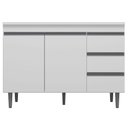 Ver imagem 5 de Balcão Gabinete Pia 120cm e Armário para Cooktop Branco