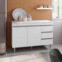 Ver mais imagens de Balcão Gabinete Pia 120cm e Armário para Cooktop Branco
