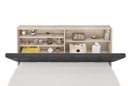 Ver imagem 4 de Cabeceira box Queen 1,58 Isis Amarula com Painel Class Preto - Framar Móveis
