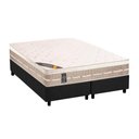 Ver imagem 1 de Cama Box Queen: Colchão Molas Bonnel Castor Premium Tecnopedic + Base CRC Suede Gray(158x198)