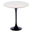 Ver imagem 1 de Mesa Saarinen Lateral Fórmica Branca 42cm - Base Preta