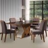 Mesa de Jantar 6 Lugares Viena Seda/preto/fumê - Viero Móveis - 1