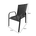 Ver imagem 4 de Kit 4 Cadeiras Roma em Alumínio Área Externa Preto