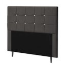 Ver imagem 2 de Cabeceira Solteiro Strass Jordania 100 CM Courino Cinza - D A Decor