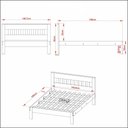 Ver imagem 3 de Cama de Casal para Colchão 138 x 188 cm Multimóveis CR35011 Branca