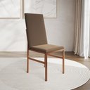 Ver imagem 1 de Cadeira de Jantar Mônaco Premium Estofada Base Cobre para Sala Cozinha Mesa Decoração -cobre/marrom