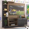 Estante Com Painel Tv 55" E 2 Portas França Multimóveis Br2473 Duna/Preto - 1