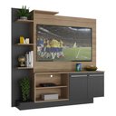 Ver imagem 6 de Estante Com Painel Tv 55" E 2 Portas França Multimóveis Br2473 Duna/Preto