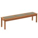 Ver imagem 3 de Mesa de Jantar com 02 Bancos de Madeira e 02 Cadeiras com Braço Trammare C07 Corda Náutica Verde