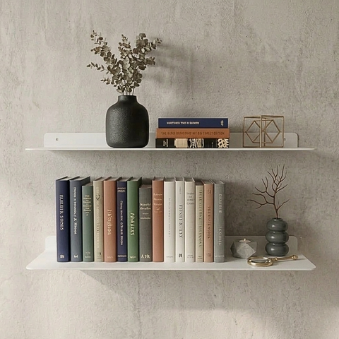 Quatro Prateleiras Multiuso 60cm Parede Organização Cozinha Banheiro Lavanderia Branco