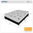 Ver imagem 3 de Cama Box Preta + Colchão Casal Castelar Branco Espuma D33 Bordado 138x188x54cm