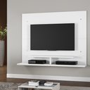 Ver imagem 2 de Painel Sion Com Prateleira 02 Nichos Para TVs De Até 56 Polegadas JCM Moveis Branco