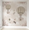 Ver imagem 1 de Papel de parede infantil para quarto de bebê balãozinho M² PP57