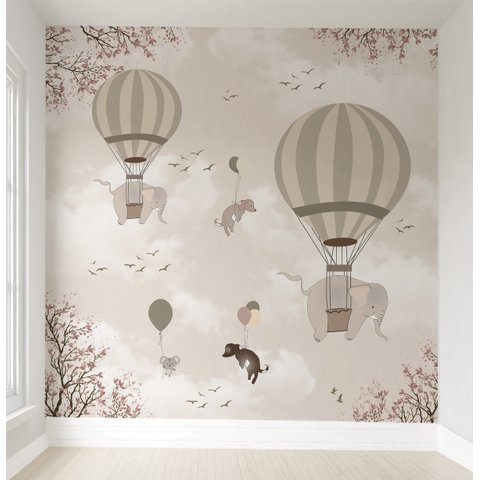 Papel de parede infantil para quarto de bebê balãozinho M² PP57