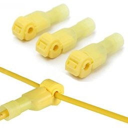 50un Conector Derivação T Amarelo 4 a 6mm Emenda Rápida - 5