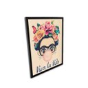 Ver imagem 2 de Quadro 30x25cm Frida Viva La Vida Moldura Vidro