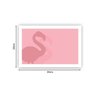 Quadro 20x30cm Flamingo Sombra Rosa Moldura Vidro - 3