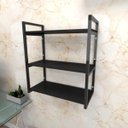 Ver imagem 1 de Estante Industrial Escritório Aço Cor Preto 60x30x68cm (c)x(l)x(a) Modelo Ind25