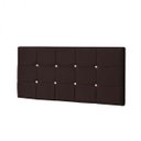 Ver imagem 2 de Painel Casal Strass Jordania 140 CM Courino Marrom - D A Decor