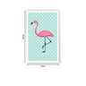 Quadro 40x25cm Flamingo Rosa Fundo Verde Moldura - 3