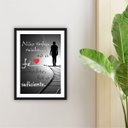 Ver imagem 1 de Quadro 30x22cm Frase Não tinha nada só Fé Vidro