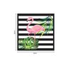 Quadro 25x25cm Folhagem e Flamingo Moldura Vidro - 3
