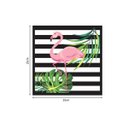 Ver imagem 3 de Quadro 25x25cm Folhagem e Flamingo Moldura Vidro