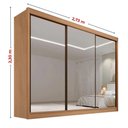 Ver imagem 4 de Guarda Roupa Espelhado 3 Portas Gavetas Dubai D'doro Cinamomo